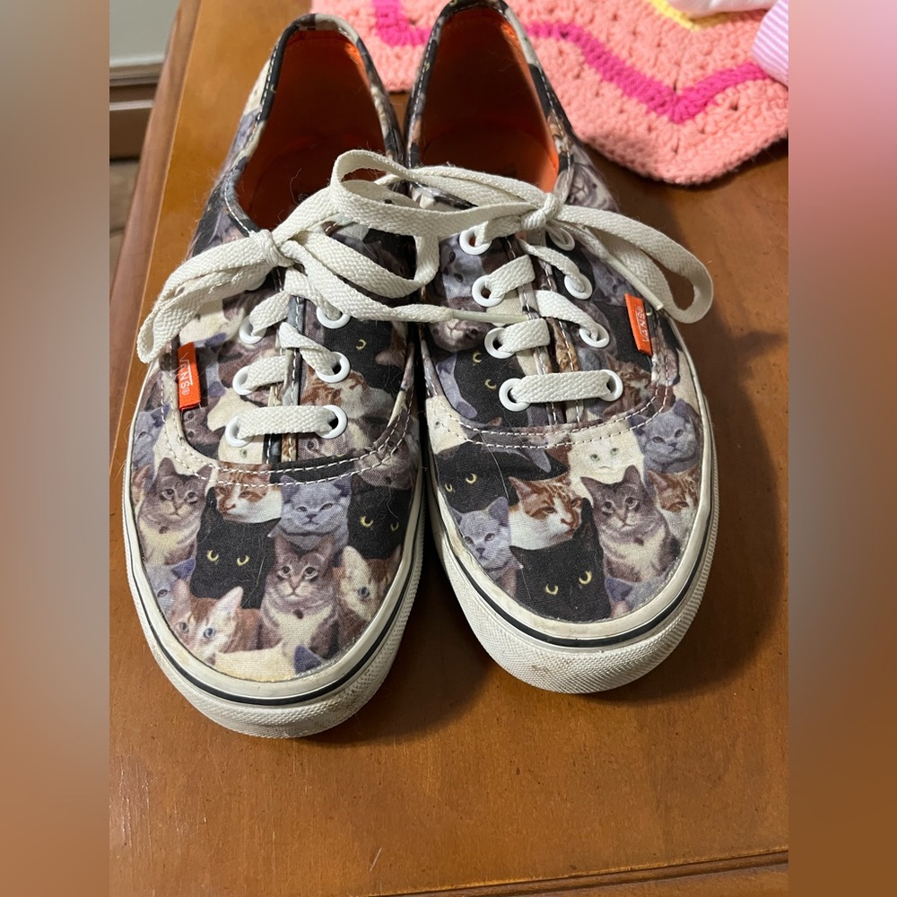 Vans ASPCA limited edition Cat Print Canvas Sneakers with White Laces